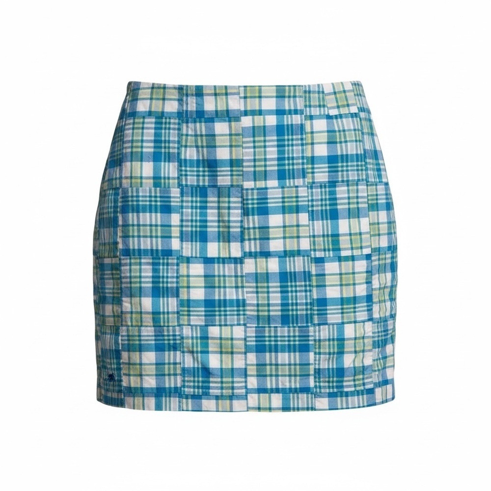 Lilly Pulitzer vintage blue plaid mini skirt, size 4